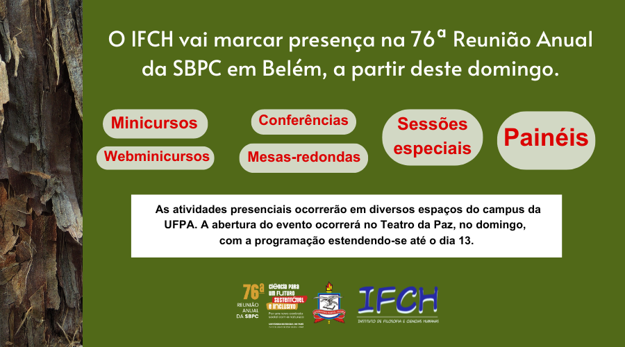 Acompanhe a programação da 76ª Reunião da SBPC em Belém