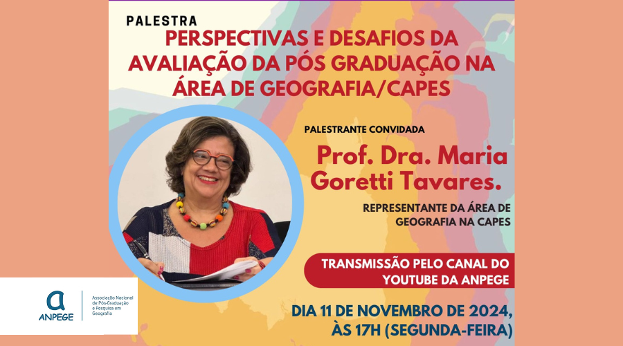 Palestra sobre avaliação da pós-graduação em Geografia.Dia 11 de novembro.