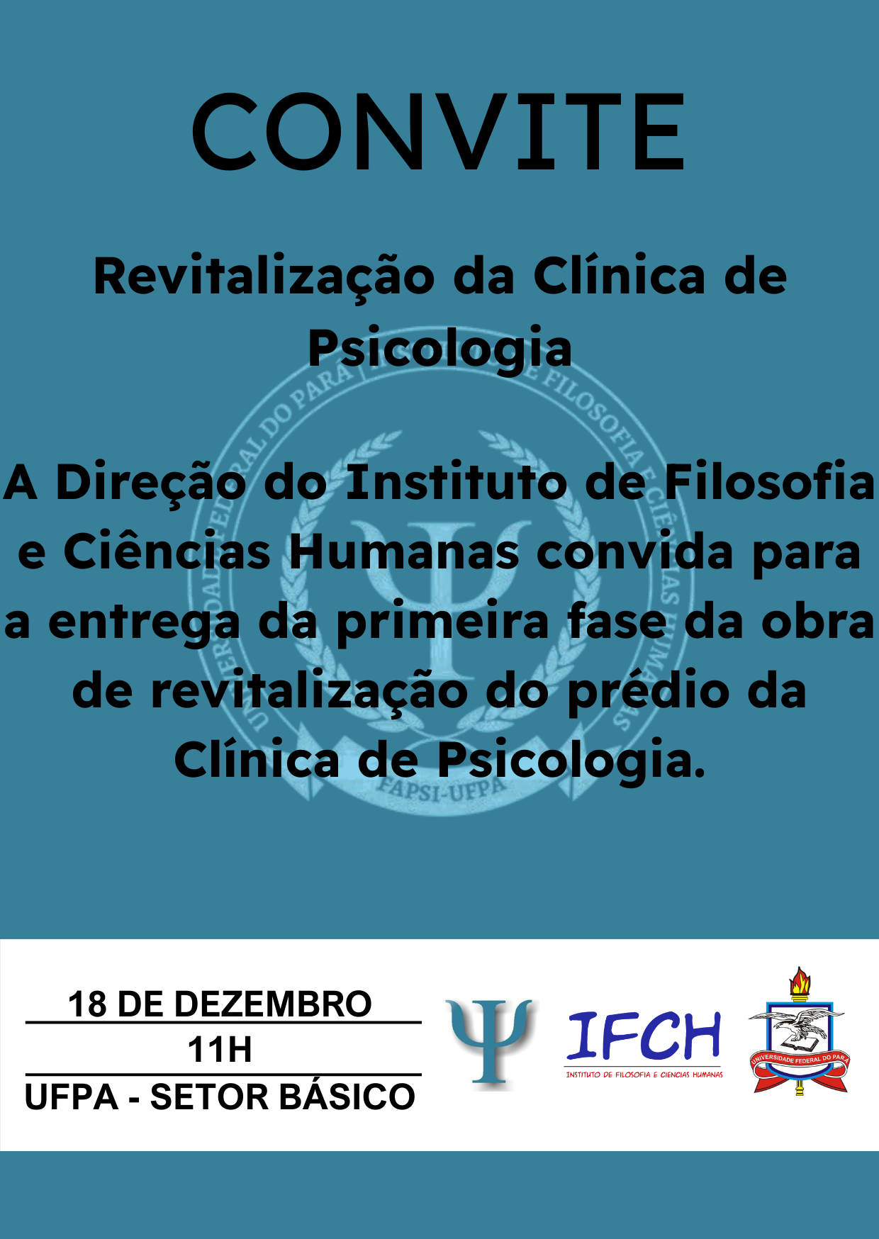 Entrega da primeira etapa da revitalização da clínica de psicologia