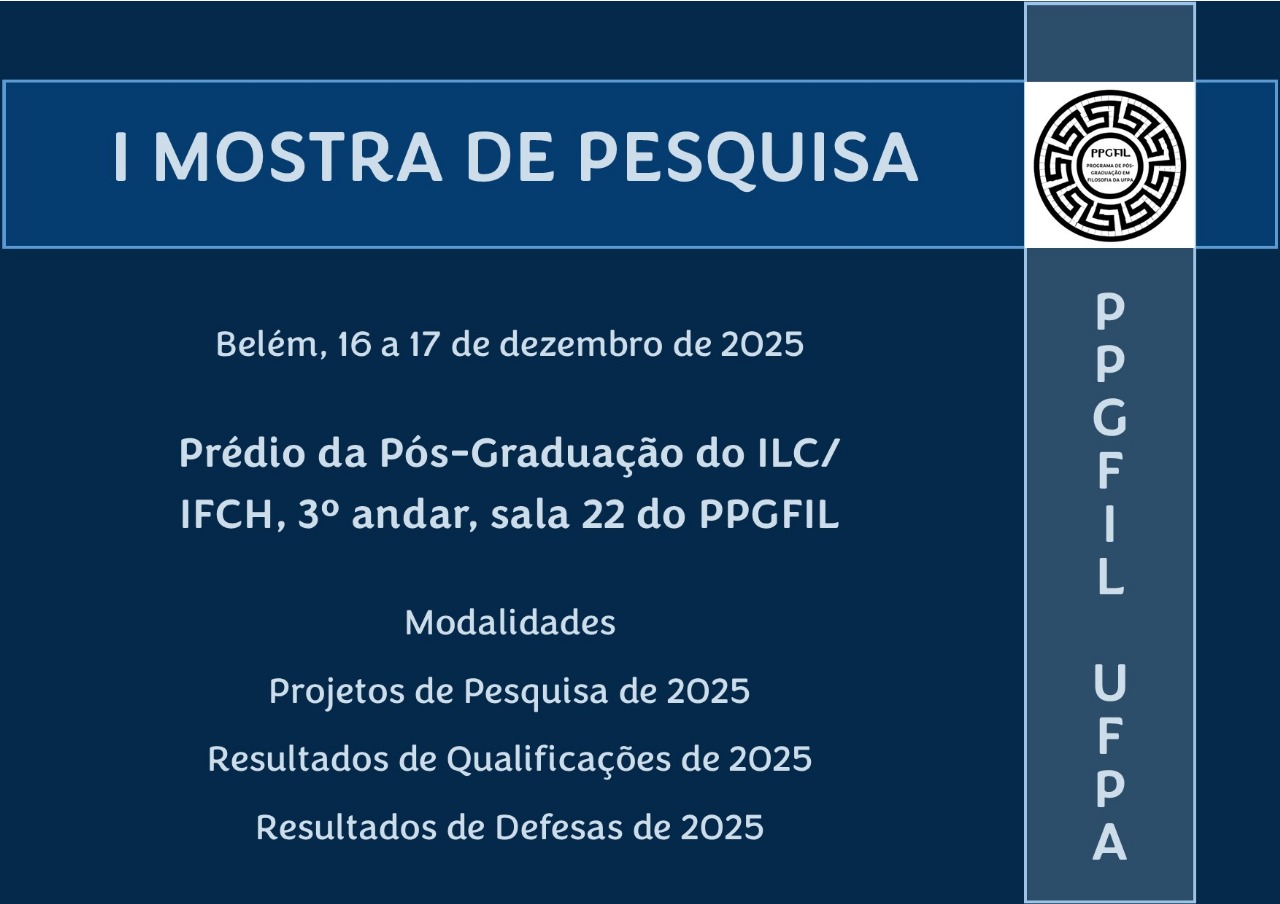 PPGFIL convida para a I Mostra de Pesquisa