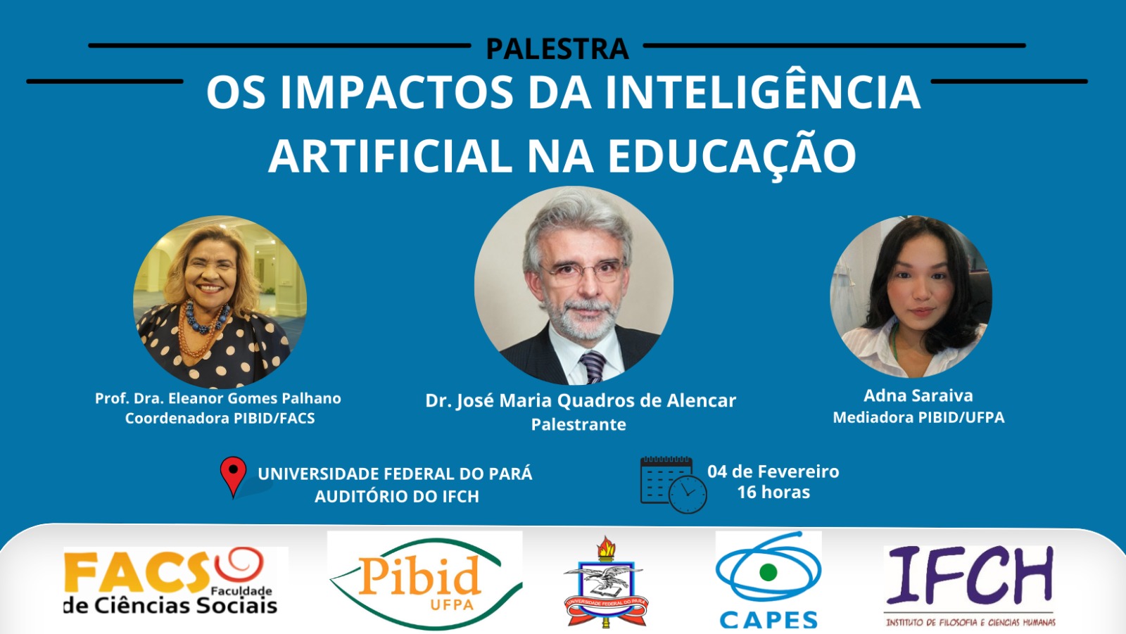 PIBID Ciências Sociais promove palestras sobre inteligência artificial. Dias 4 e 17 de fevereiro.