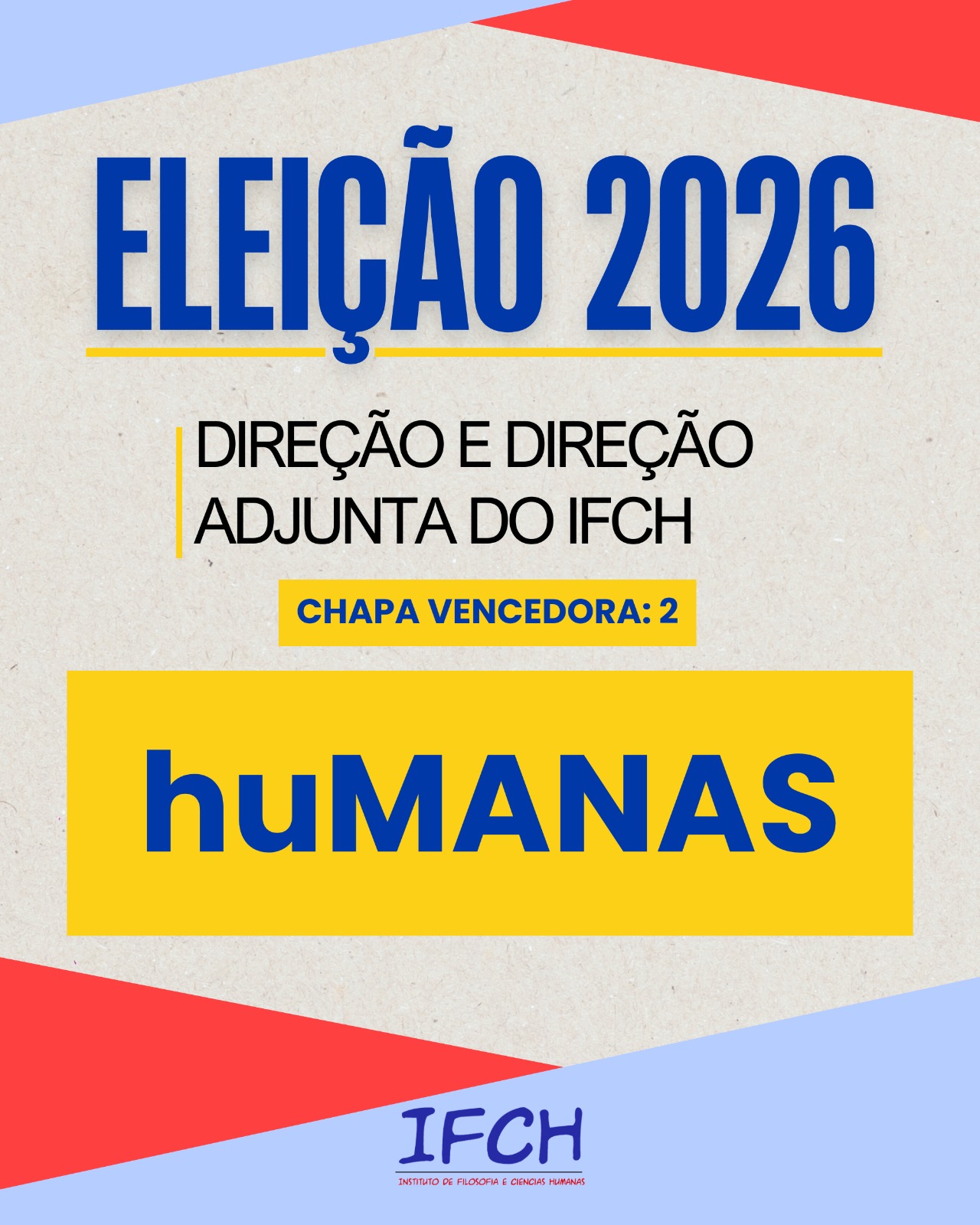 Congregação do IFCH homologa o resultado das eleições para Direção-Geral e Direção-Adjunta